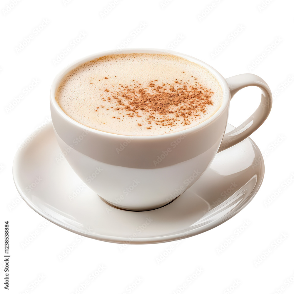 Creamy Cinnamon Coffee on transparent background. Creamy Cinnamon Coffee on transparent background.