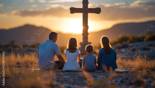 The family is happy and believes in God.