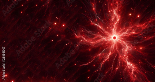 Premium PSD | Fiery Energy Burst, generative ai
