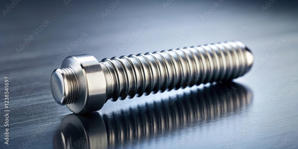 Dental implant screw close up metal surface , orthopedic surgery Dental implant screw close up metal surface , orthopedic surgery