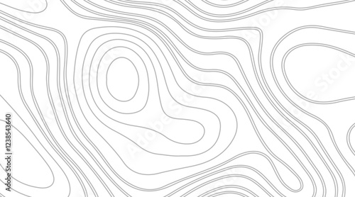 Topographic map contours in hilly or mountainous terrain, Retro topographic map. Geographic contour map. Abstract outline grid.