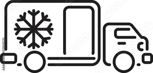 Refrigerated truck ensuring freshness and quality of temperature sensitive products during transportation