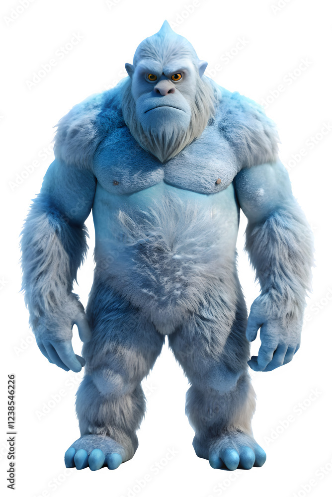 A hulking Siberian Yeti, the snowman of the Himalayas, covered in thick white fur with icy blue eyes. Isolated on a white background. For Gaming and Fantasy projects.
A hulking Siberian Yeti, the snowman of the Himalayas, covered in thick white fur with icy blue eyes. Isolated on a white background. For Gaming and Fantasy projects.