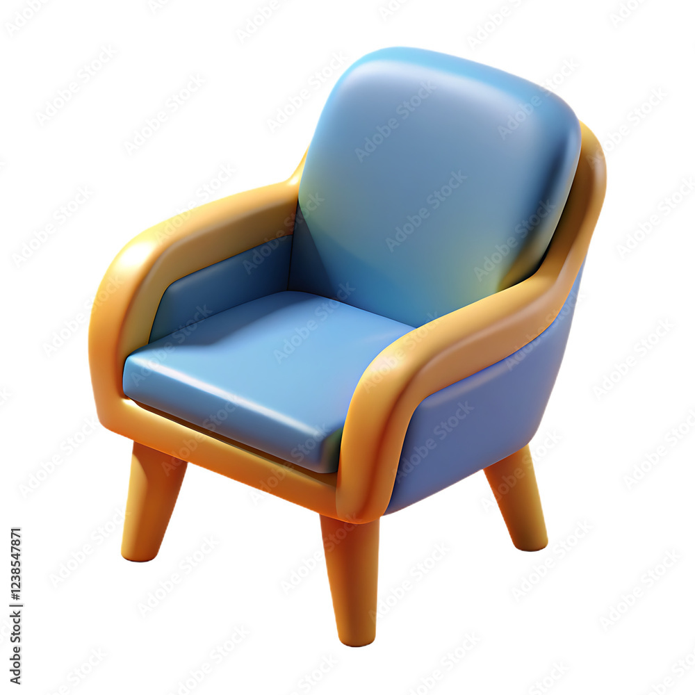 3d armchair isolated on white background 3d armchair isolated on white background