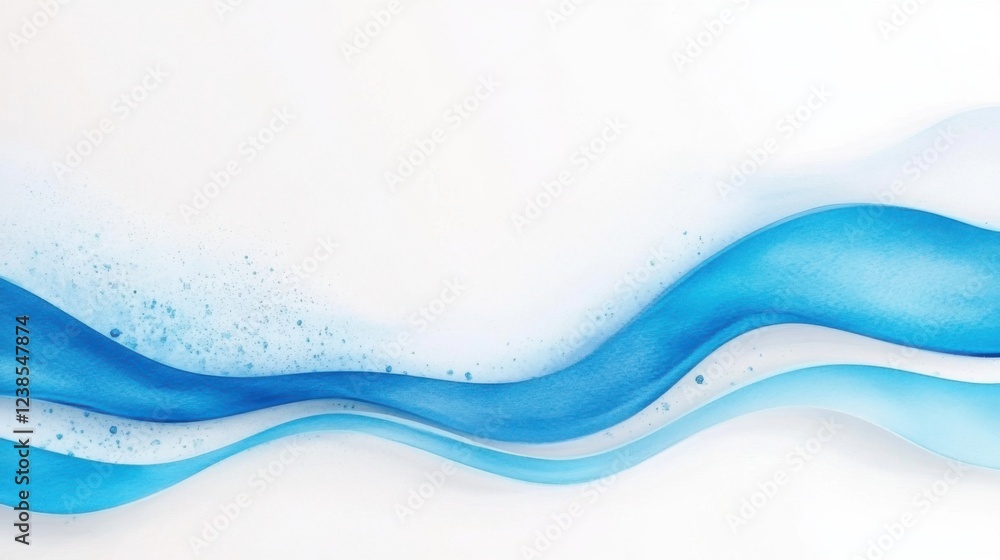 Soft Blue Waves on a Light Background for Abstract Design Concepts Soft Blue Waves on a Light Background for Abstract Design Concepts