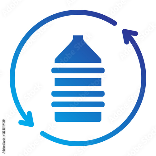gallon Renewable energy Solid Gradient Icon