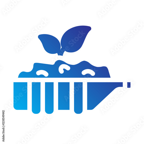 plant Renewable energy Solid Gradient Icon