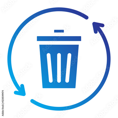 rubbish Renewable energy Solid Gradient Icon