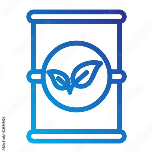 Biomass Renewable energy Line Gradient Icon