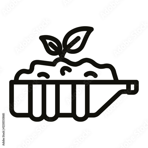 plant Renewable energy Line icon