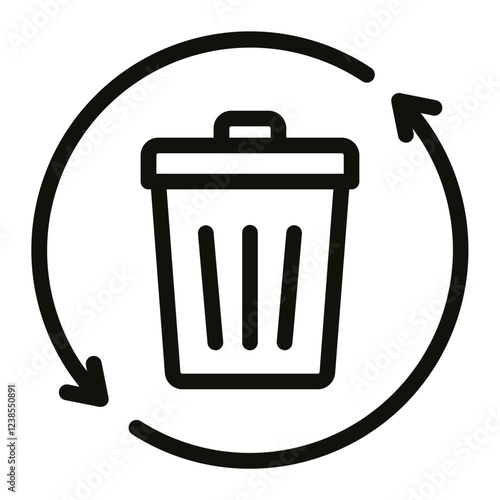 rubbish Renewable energy Line icon