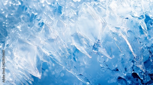 Wallpaper Mural Intricate patterns of glowing glacier crystals in clear iceberg   macro structure photography Torontodigital.ca