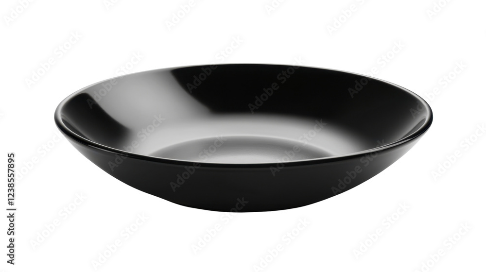 Simple Black Bowl Isolated on White Background for Food Presentation Simple Black Bowl Isolated on White Background for Food Presentation