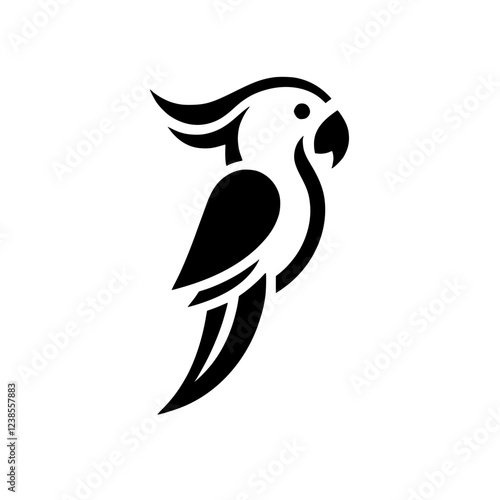 Elegant Black and White Parrot: A Stunning Avian Icon