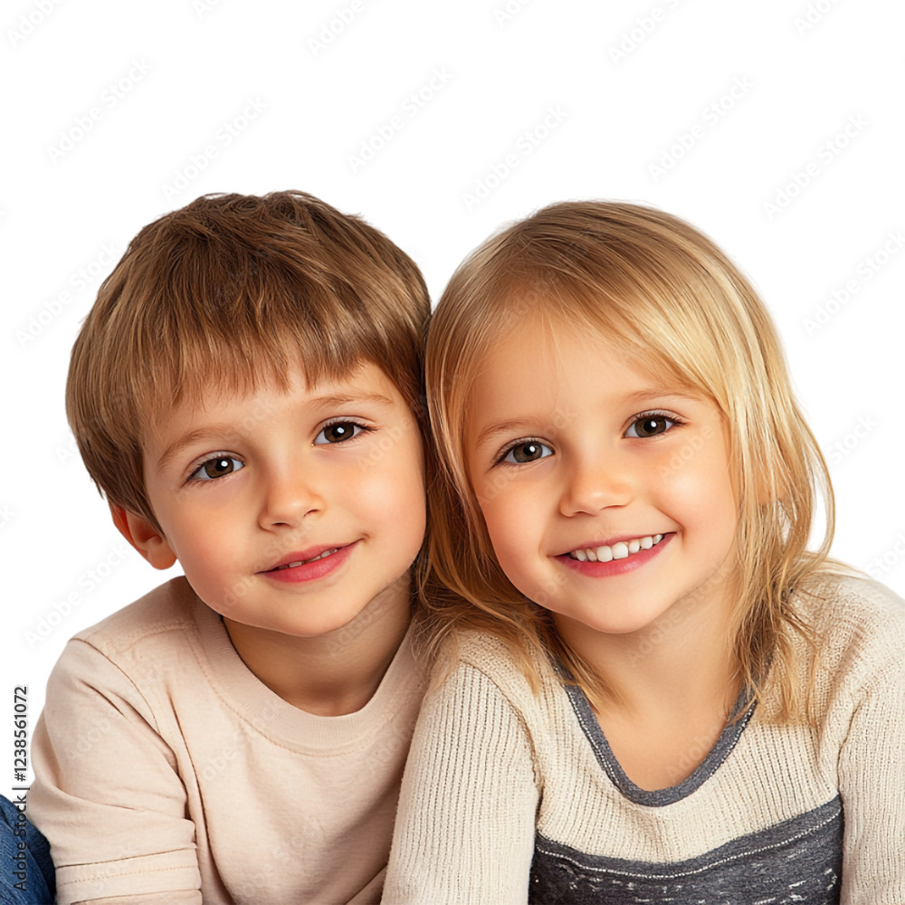 Transparent or PNG Image of Small Boy and Small Sister Together Transparent or PNG Image of Small Boy and Small Sister Together