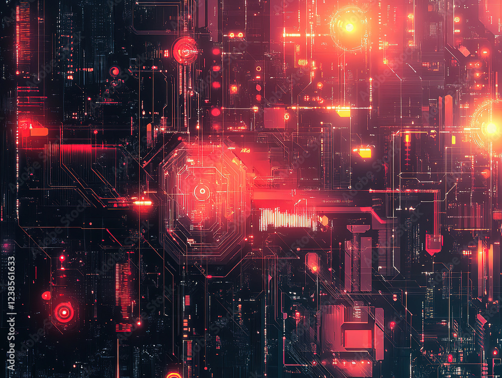Futuristic Technical Network Background with Data Lines Futuristic Technical Network Background with Data Lines