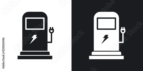 Charging station icon isolated