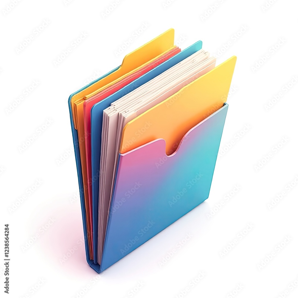 An isometric depiction of contract folder icon An isometric depiction of contract folder icon