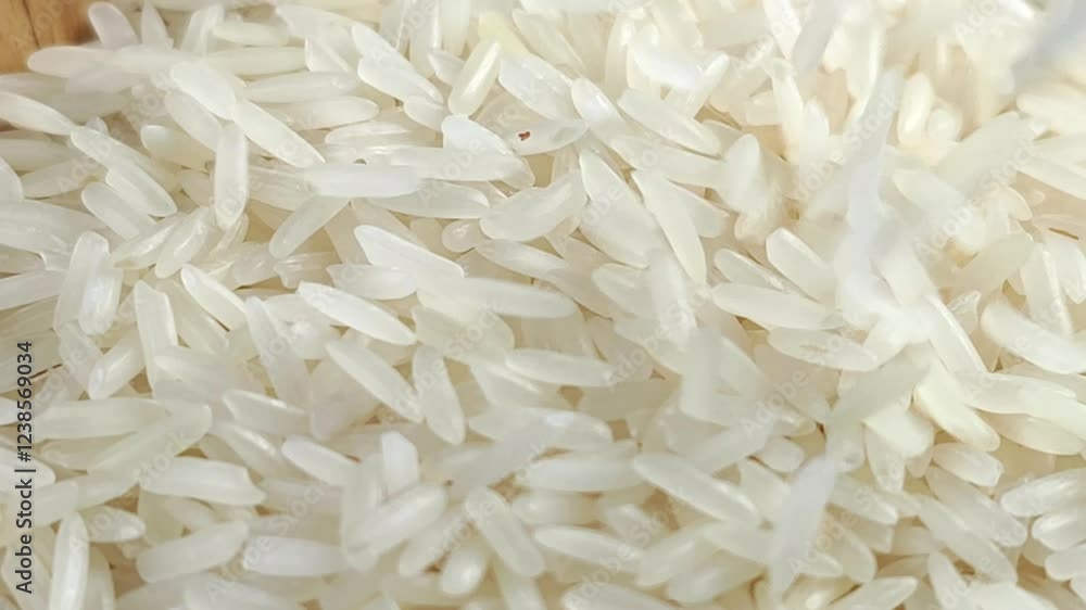 Rice in a wooden bowl Rice in a wooden bowl