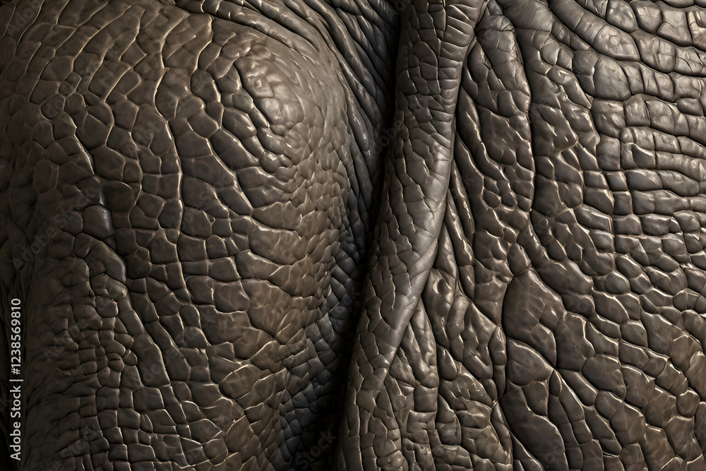 An illustration highlighting elephant leather texture with deep wrinkles and tough, detailed skin patterns. An illustration highlighting elephant leather texture with deep wrinkles and tough, detailed skin patterns.