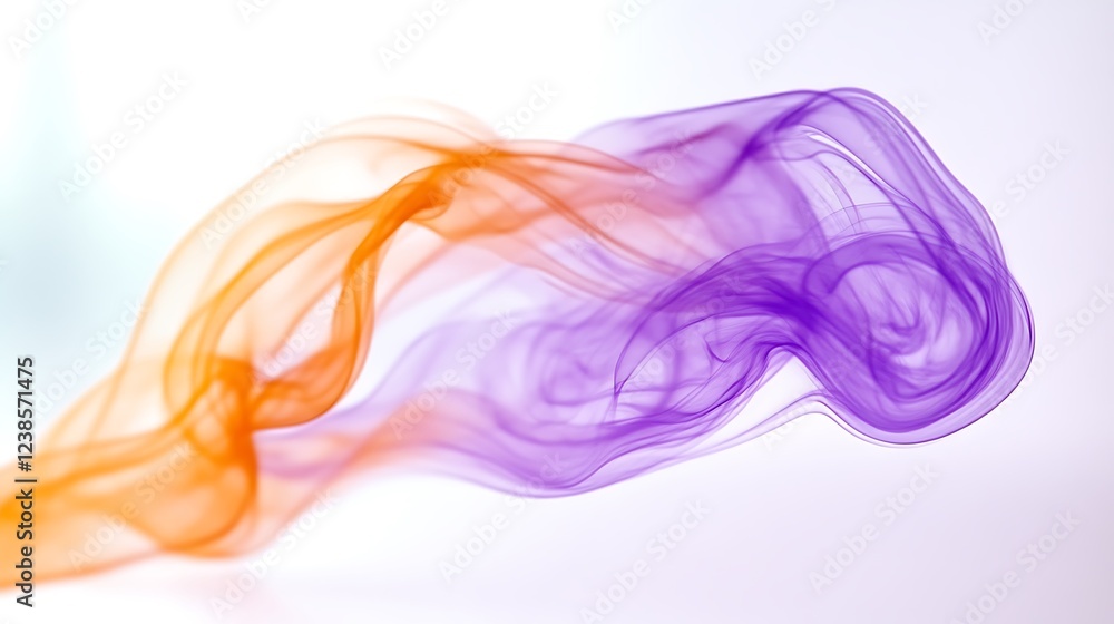 Abstract swirling orange and purple smoke art Abstract swirling orange and purple smoke art
