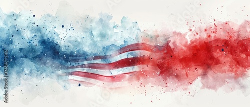 Close up of Painted American, A Colorful and Creative Display of Patriotism, Independence Day, Memorial Day, Veteran day