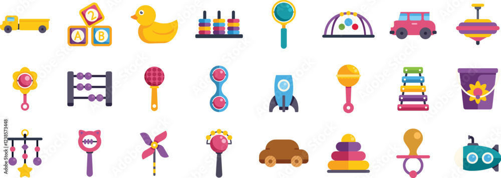 Adorable collection of baby toys promoting early childhood development and play Adorable collection of baby toys promoting early childhood development and play
