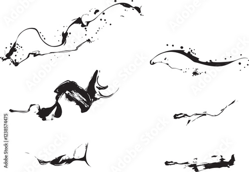 インクの垂れ・汚れのエフェクトイラストセット