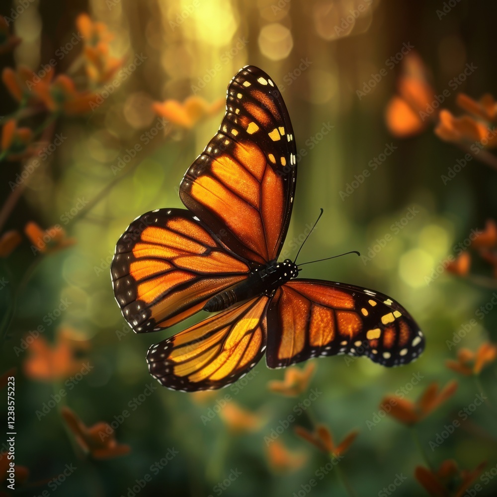 Obraz premium Butterfly in Flight Symbolizing Freedom