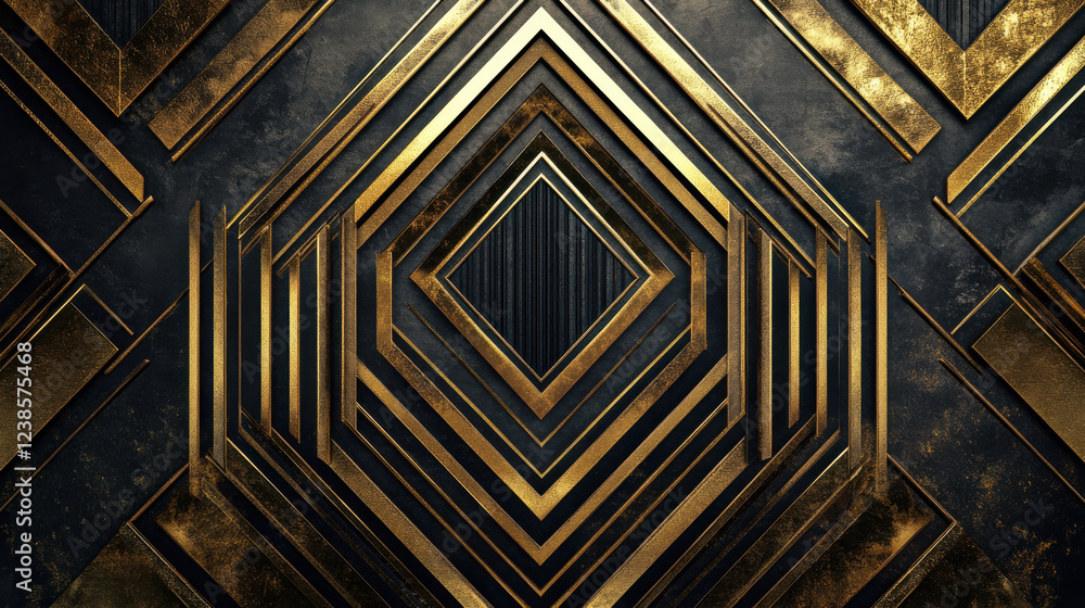 Sophisticated Art Deco background, bold geometric motifs, gold and deep black contrast Sophisticated Art Deco background, bold geometric motifs, gold and deep black contrast