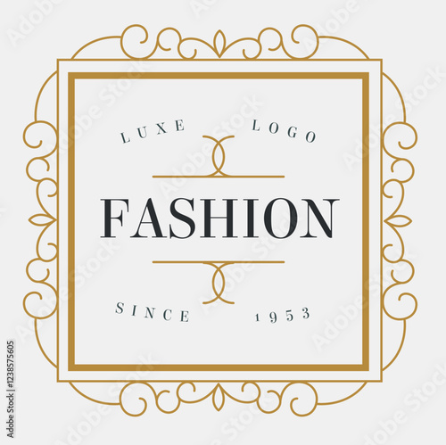 Luxus Label. Brand, Ornament (Vektor)