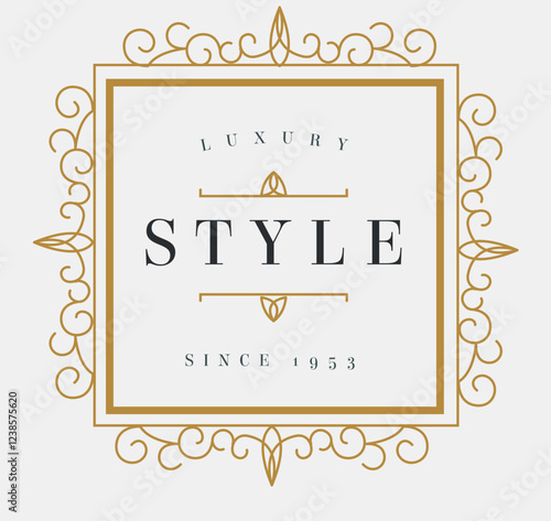 Luxus Label. Brand, Ornament (Vektor)