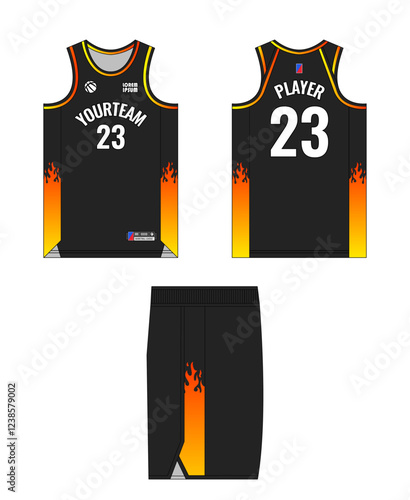 Basketball jersey template design, basketball uniform mockup design, vector sublimation sports apparel design, jersey basketball ideas.
