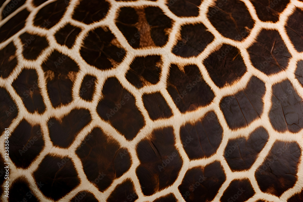 An illustration of giraffe leather texture with distinct spot patterns and smooth, textured skin surfaces. An illustration of giraffe leather texture with distinct spot patterns and smooth, textured skin surfaces.