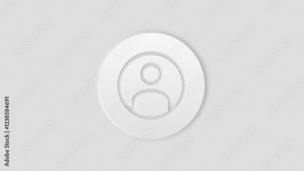 Light and dark neumorphism clean user profile icon. 4k animation, blur and shadows graphics, simple animations. Light and dark neumorphism clean user profile icon. 4k animation, blur and shadows graphics, simple animations.