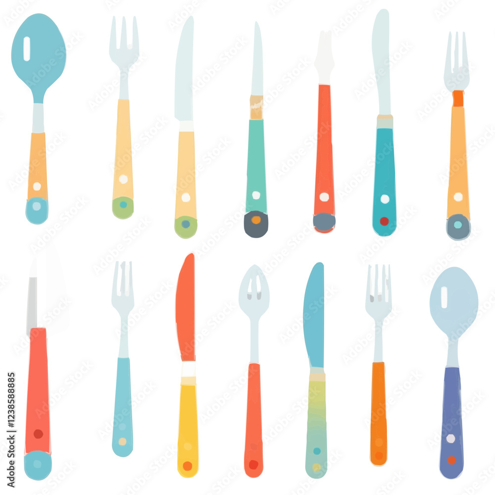 set of kitchen utensils