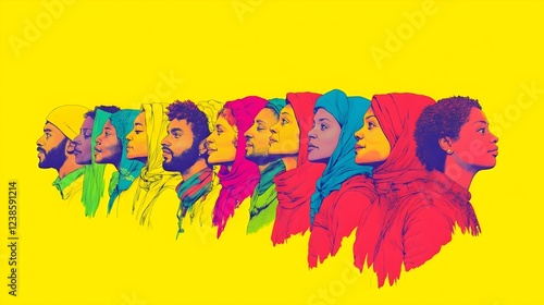 Front View Illustration of Cultural Diversity and Inclusion photo