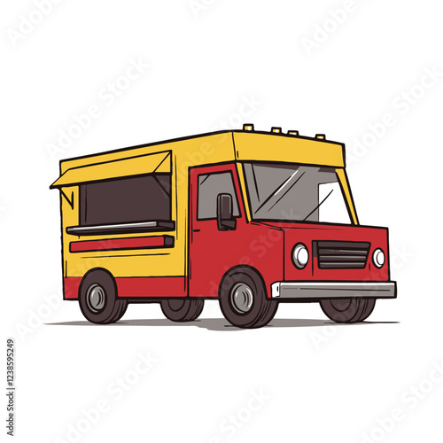 Wallpaper Mural Vector cartoon food truck clip art white background Torontodigital.ca