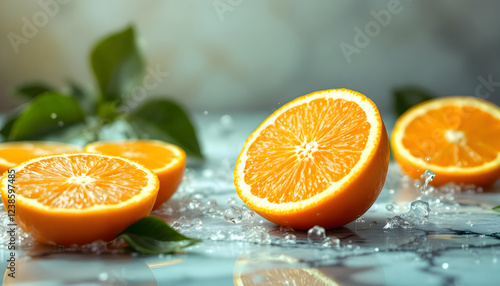full shot of fresh orange slice
