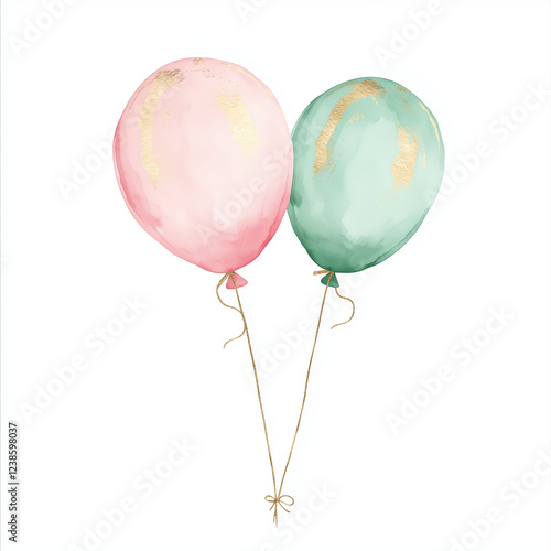 Delicate Pastel Balloons for a Celebration