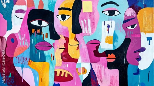 Wallpaper Mural Abstract artwork showcasing the behavioral patterns of societal roles activism and advocacy Torontodigital.ca