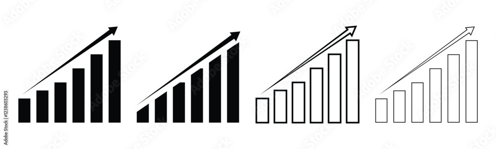 Growing graph set. Growing graph icon. Growth chart icon. Growths chart collection. Profit growing chart. Progress diagram and progress symbol. Growing graph set. Growing graph icon. Growth chart icon. Growths chart collection. Profit growing chart. Progress diagram and progress symbol.