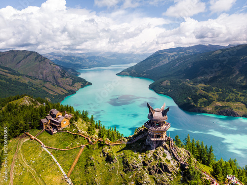 The scenery of Kanas Scenic Area in Altay, Xinjiang