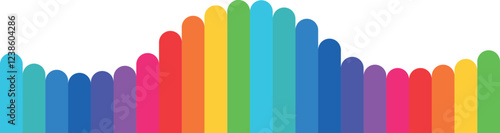 abstract wave background with rainbow in lgbt style. notebook school paper sheet