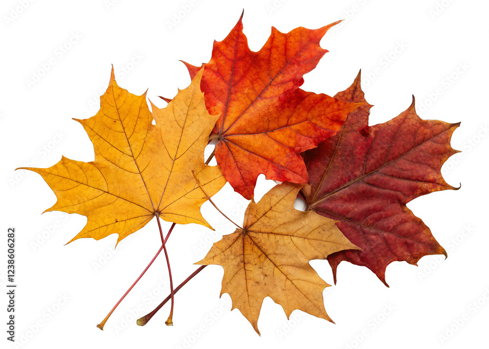 Fallen leaves isolated on a transparent background. Fallen leaves isolated on a transparent background.