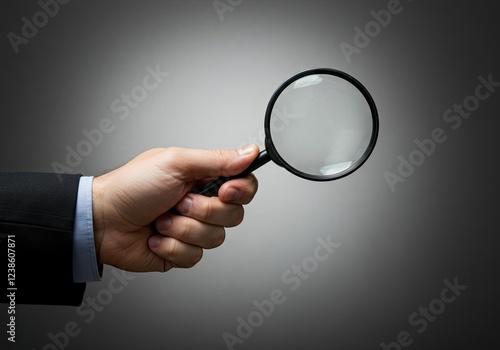 Wallpaper Mural hand with magnifying glass,magnifying glass in man hand Torontodigital.ca
