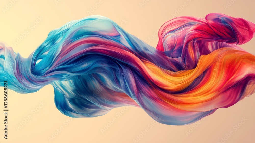 Vibrant waves of color blend seamlessly in an abstract design, showcasing fluid motion and artistic expression with rich reds, blues, and oranges Vibrant waves of color blend seamlessly in an abstract design, showcasing fluid motion and artistic expression with rich reds, blues, and oranges