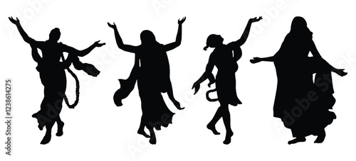Chaitanya mahaprabhu silhouette spiritual dancing