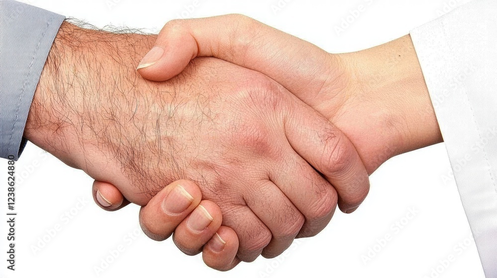 Close-up of a Handshake Between Two Individuals in Professional Attire Close-up of a Handshake Between Two Individuals in Professional Attire