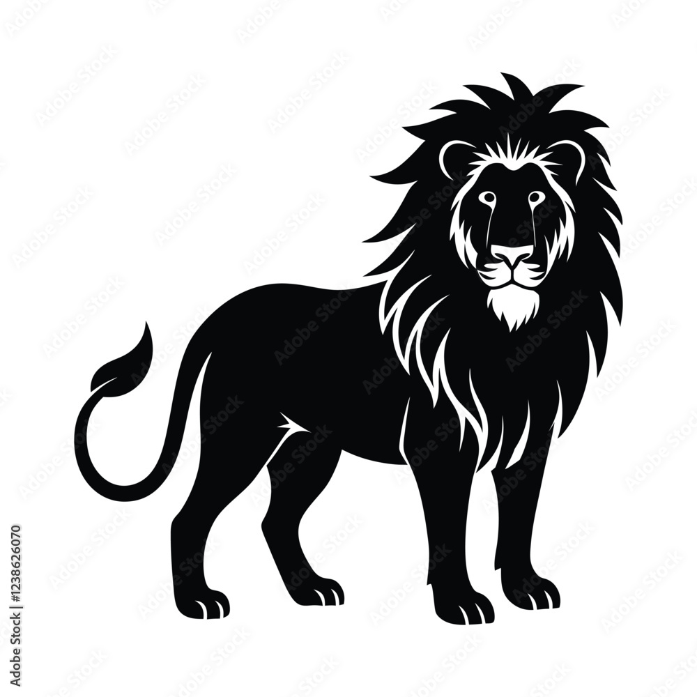 Fototapeta premium lion vector illustration isolated on white